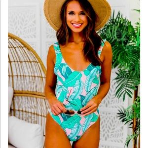 Pink Lilly Tropical Daybreak One Piece